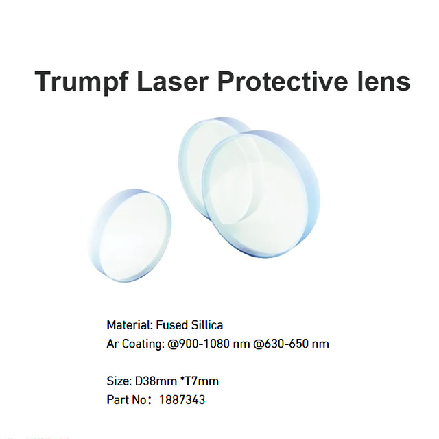 Lente protectora para ventanas con láser Trumpf D38*T7mm 