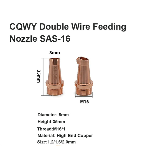 Boquilla de alimentación de alambre doble CQWY SAS-16