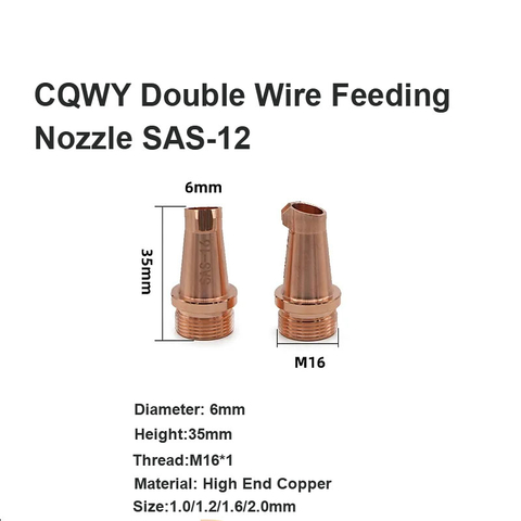 Boquilla de alimentación de alambre doble CQWY SAS-12 