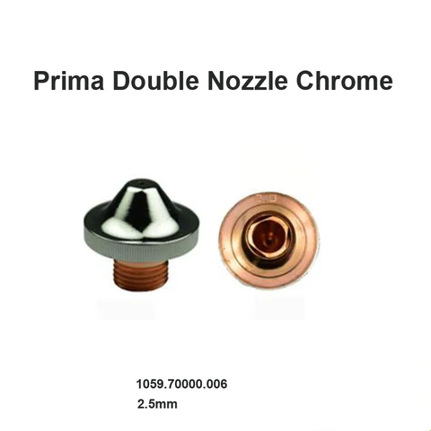 Prima Doble Boquilla Cromada 2.5mm