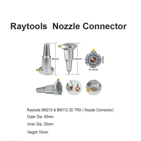 Conector de boquilla Raytools para BM210 y BM112 3D TRA