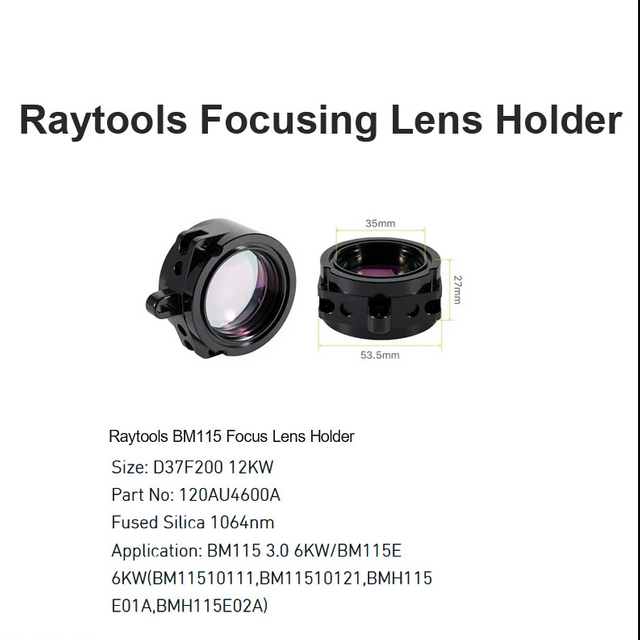 Raytools BM115 Soporte de lente de enfoque D37 F200 12kw