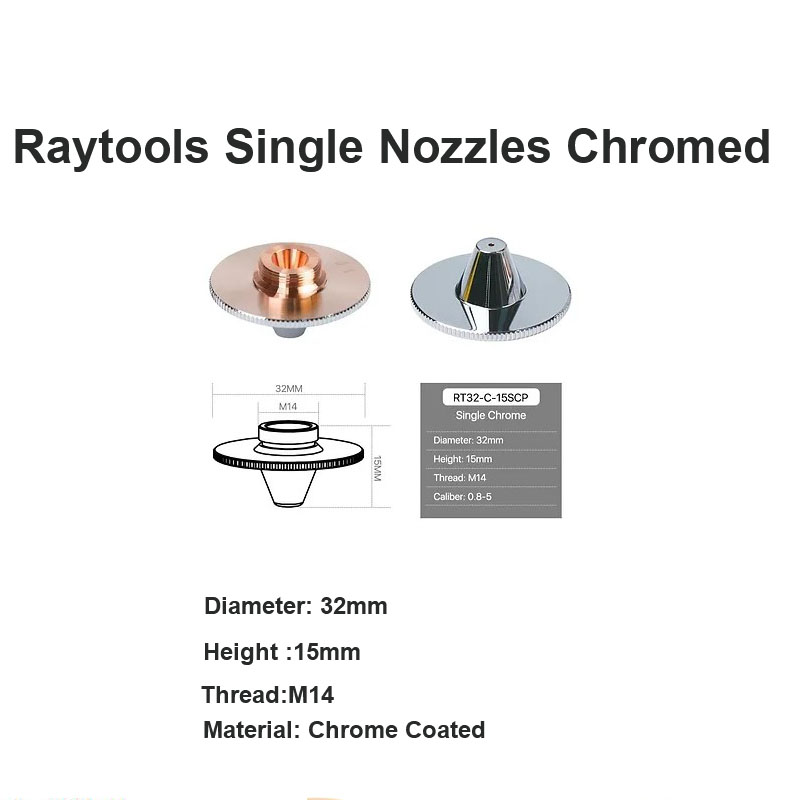 Boquillas Simples Raytools Cromadas RT32-C-15SCP