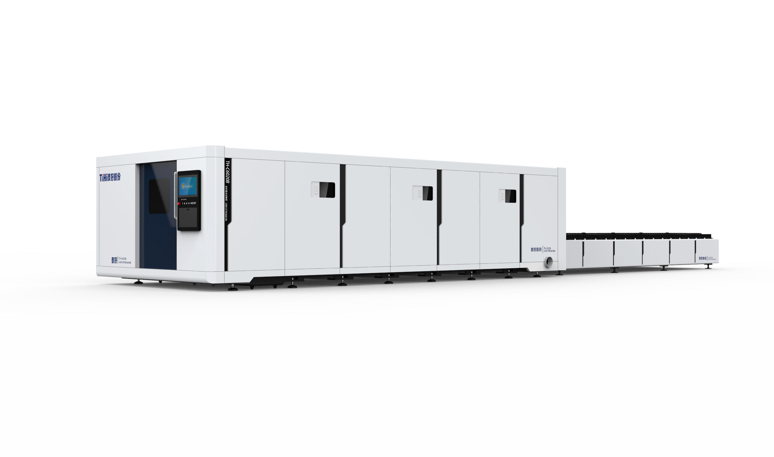 Cortadora láser de fibra de intercambio paralelo cerrado grande de 12000*2500 mm