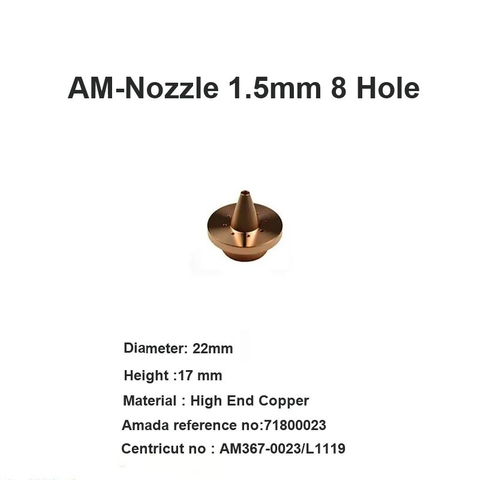 Boquilla AM de 1,5 mm y 8 orificios