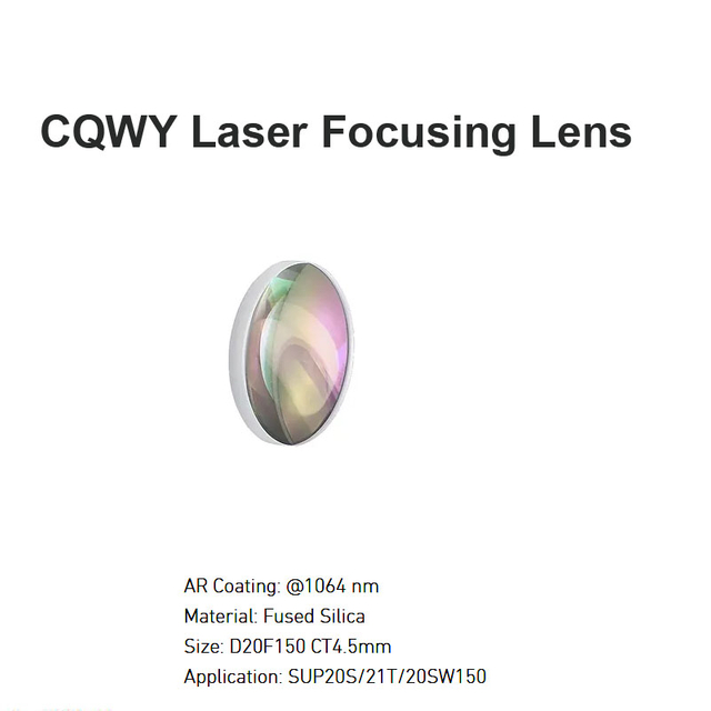 Lente de enfoque láser CQWY D20 F150