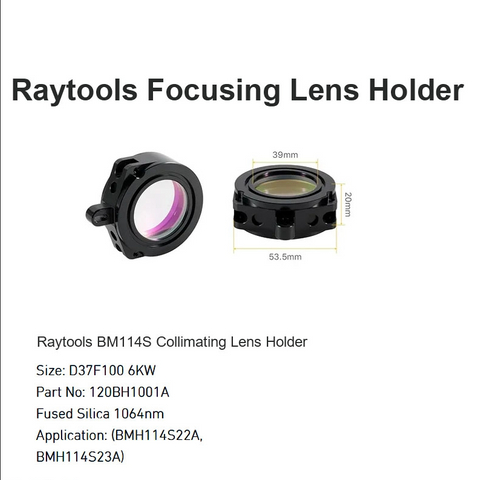 Raytools BM114S Soporte de lentes colimadores D37 F100 6KW 
