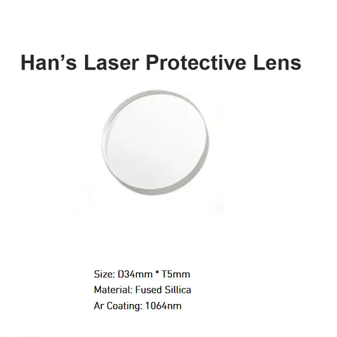 Lente protectora láser de Han D34 mm