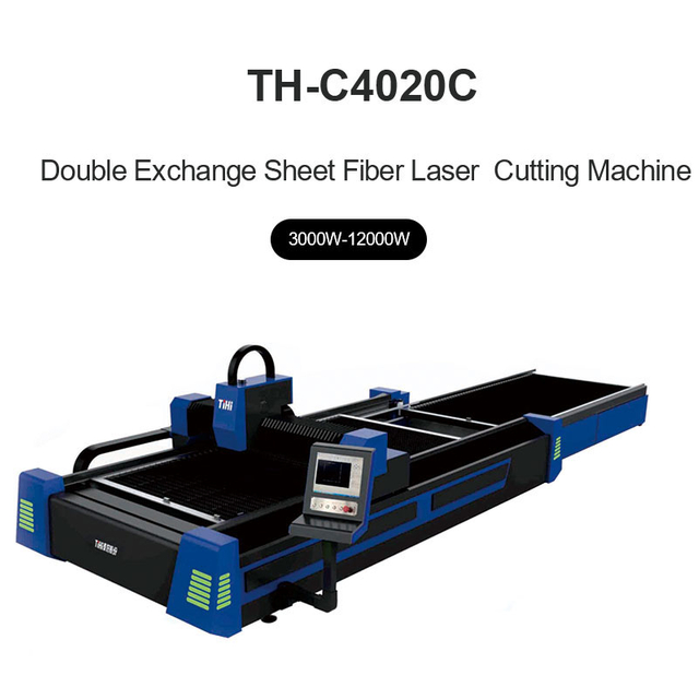 Máquina cortadora láser tipo plataforma intercambiable abierta TH-C3015C/TH-C4020C