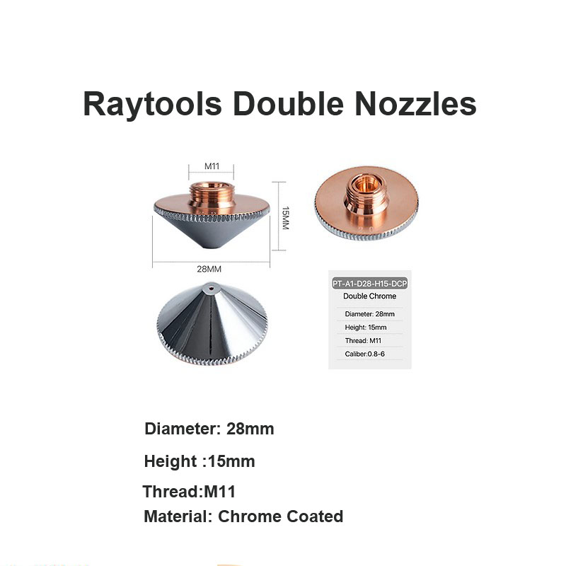 Boquillas dobles Raytools PT-A1-D28-H15-DCP