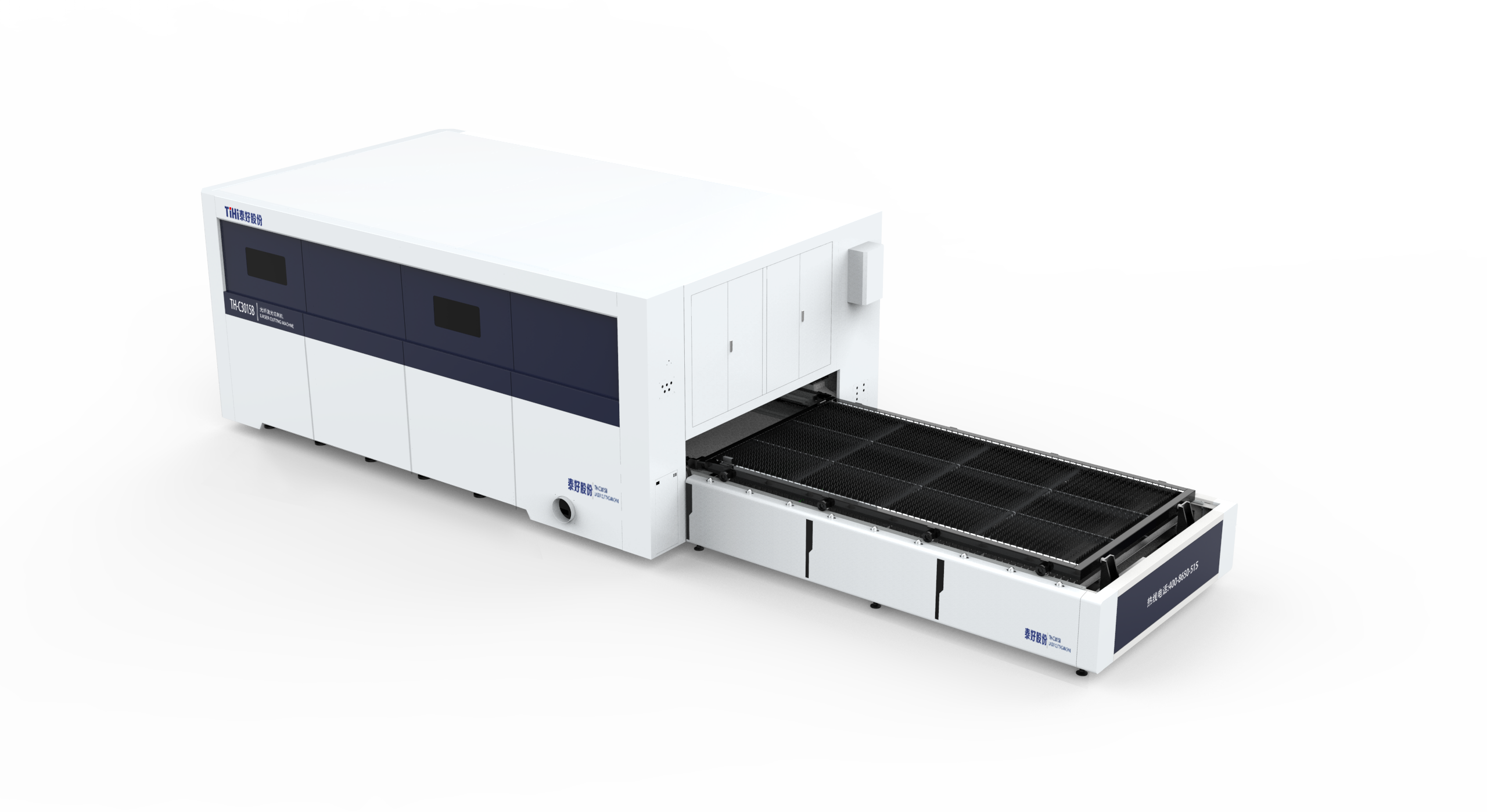 Máquina cortadora láser de fibra de doble intercambio de potencia media