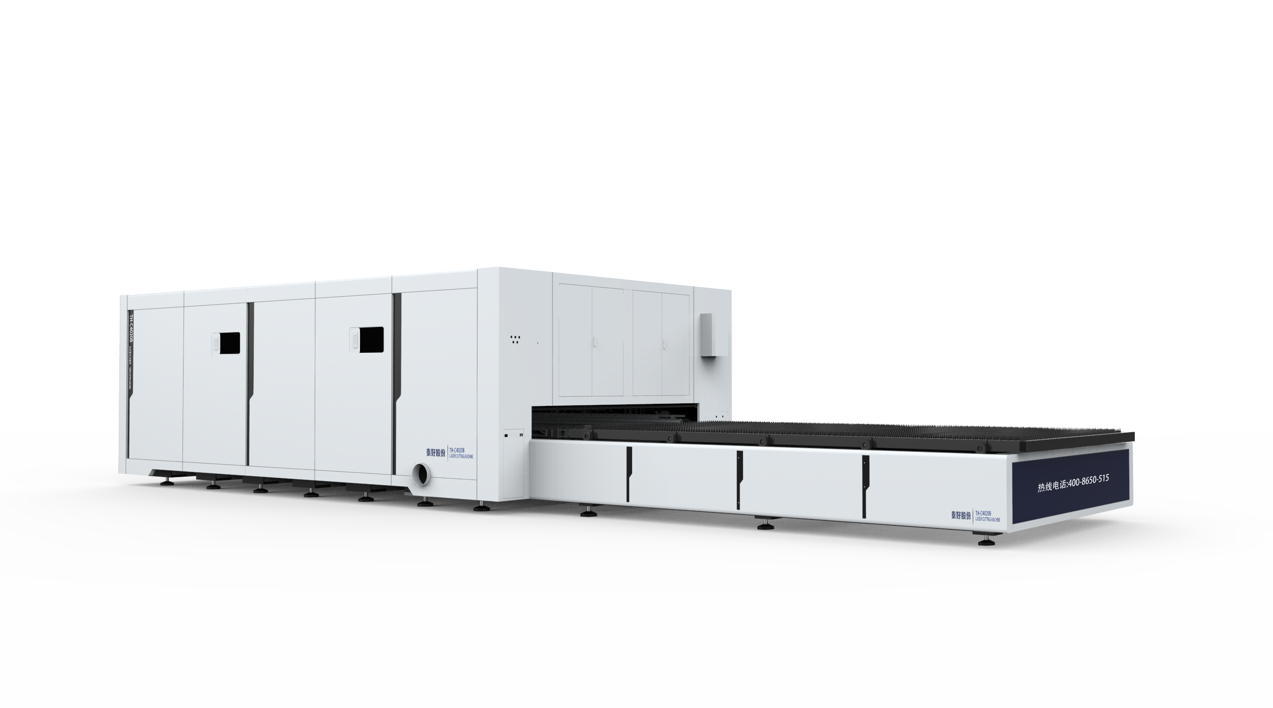 Cortadora láser de fibra con plataforma de intercambio cerrada 