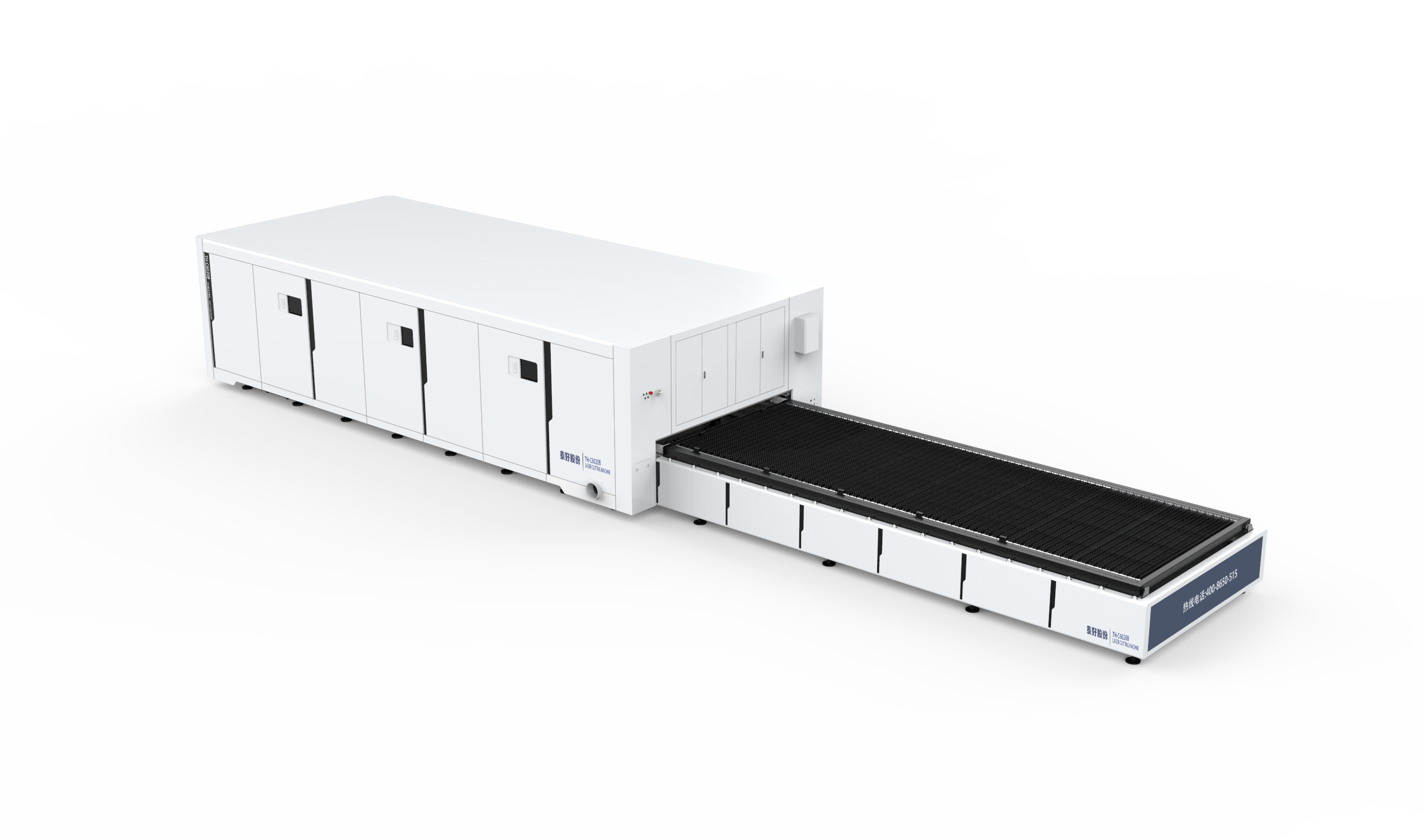 Cortadora láser de fibra de intercambio paralelo cerrado grande de 12000*2500 mm