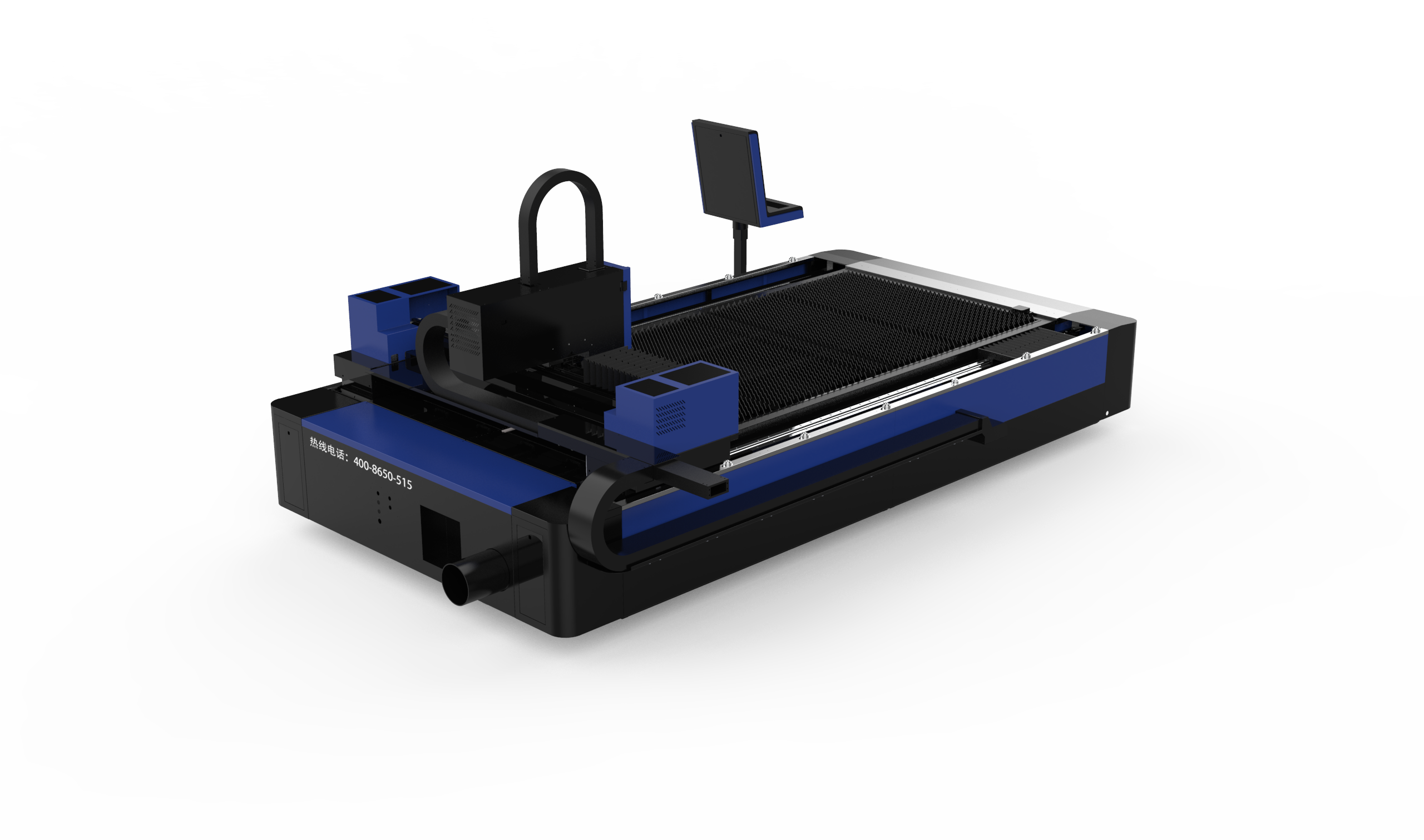 Máquina de corte por láser de fibra económica de tipo abierto de 6000*2500 mm