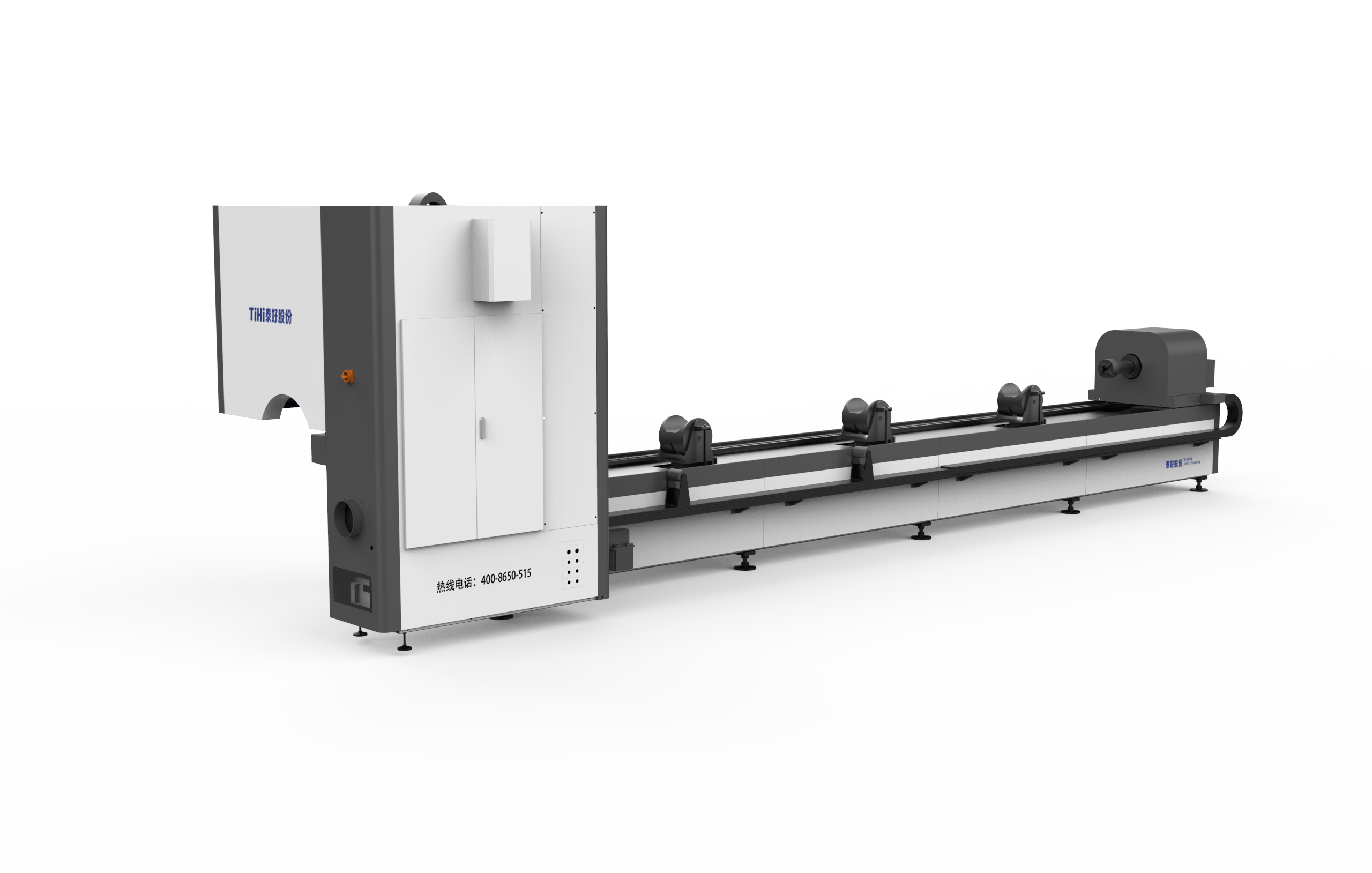 Cortador láser de fibra de tubo de doble mandril de carga automática