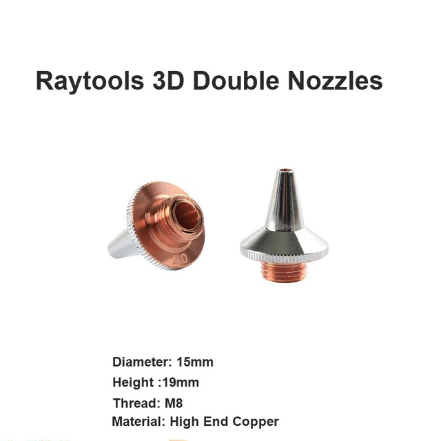 Boquillas Dobles Raytools 3D Cromadas