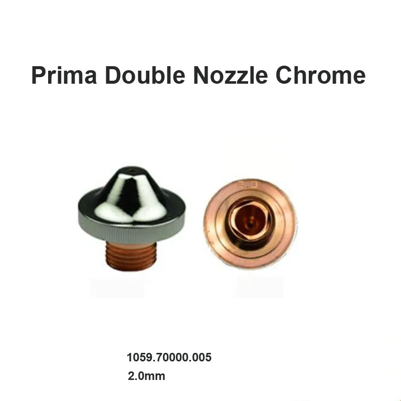 Prima Doble Boquilla Cromada 2.0mm