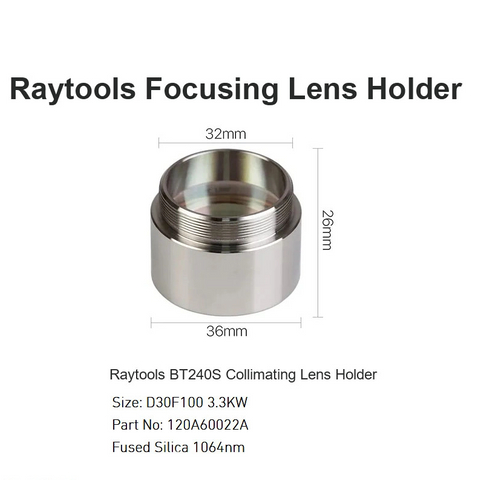 Raytools BT240S Soporte de lentes colimadores D30 F100 3.3KW