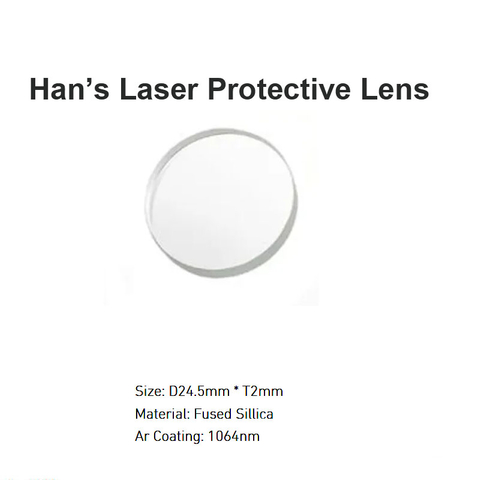 Lente protectora láser de Han 24,5 *T2 mm