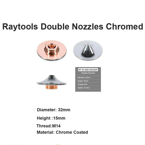Boquillas Dobles Raytools Cromadas RT-H1-D32-H15