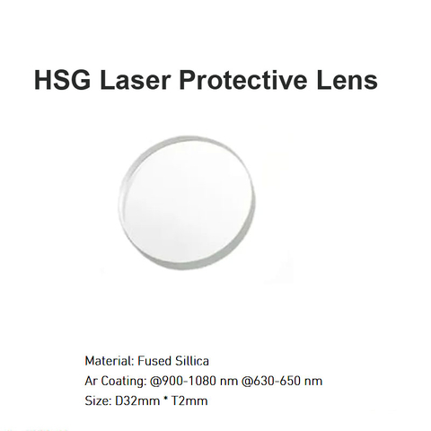 Lente protectora láser HSG D32 * T2mm 