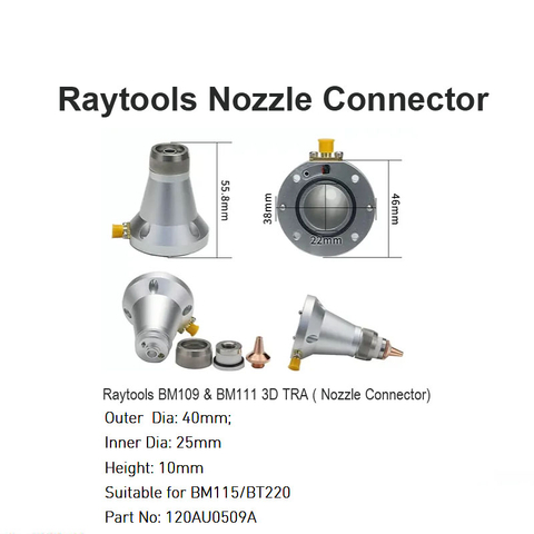 Conector de boquilla Raytools para BM109 y BM111 3D TRA