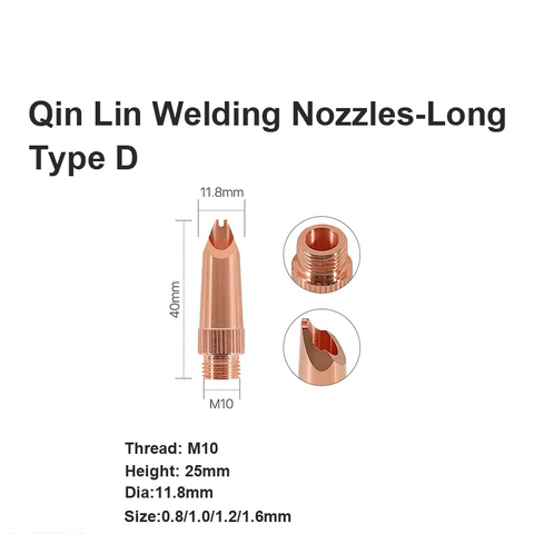 Boquillas de soldadura Qin Lin: tipo largo D