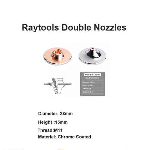Boquillas dobles Raytools doble capa doble cromo