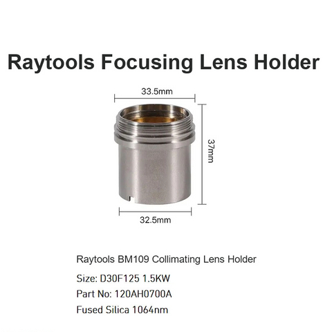 Raytools BM109 Soporte de lentes colimadores D30 F125 1.5KW
