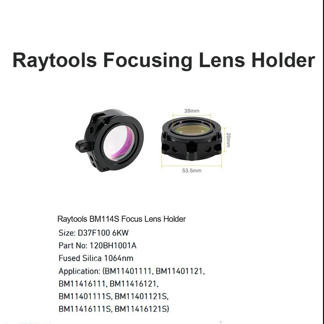 Raytools BM114S Soporte de lente de enfoque D37 F100 6KW