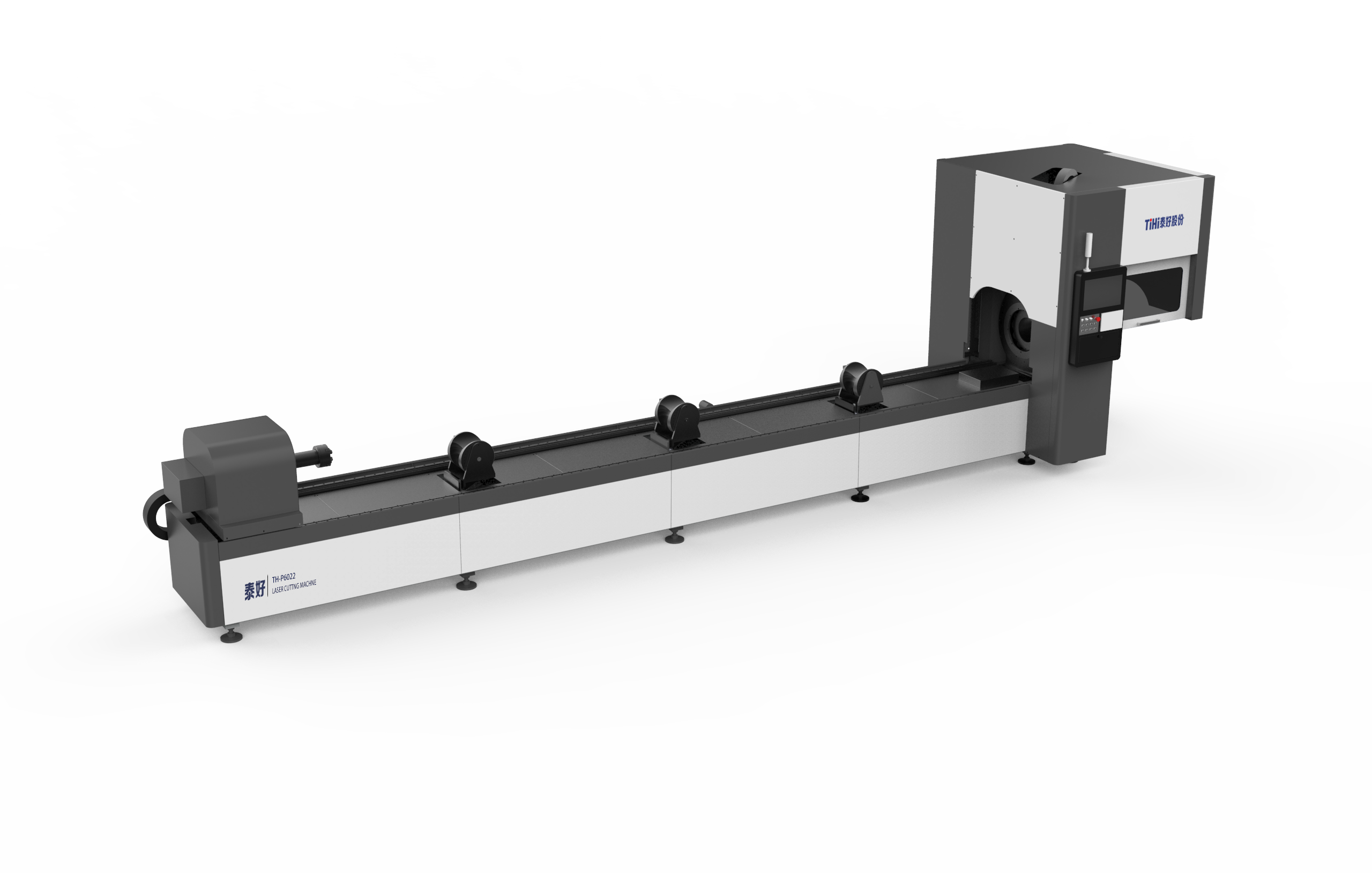 Cortador láser de fibra de tubo de doble mandril de carga automática