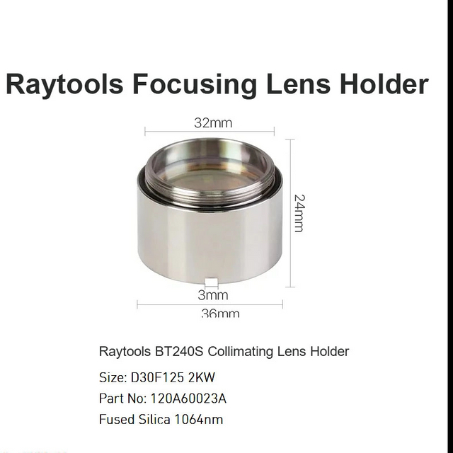 Raytools BT240S Soporte de lentes colimadores D30 F125 2KW