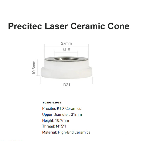 Cono cerámico láser Precitec D31mm H10.7mm