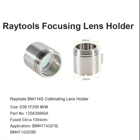 Raytools BM114S Soporte de lentes colimadores D38.1 F200 8KW
