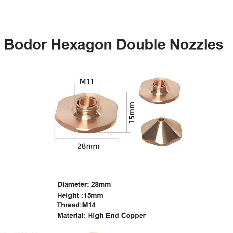 Boquillas dobles hexagonales Bodor D28