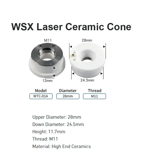 Cono cerámico láser WSX D19,5 mm