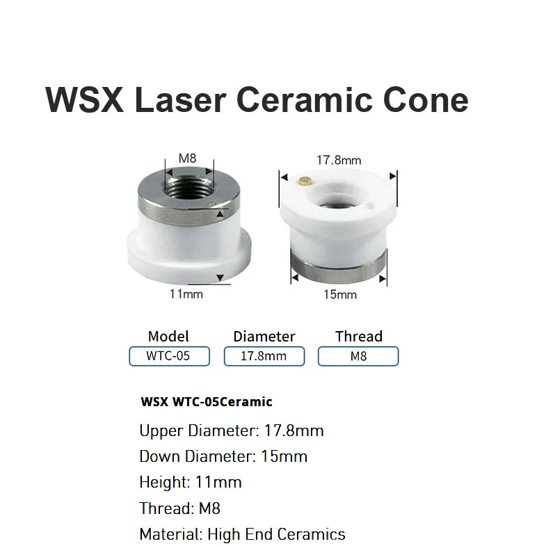 Cono cerámico láser WSX D17,8 mm