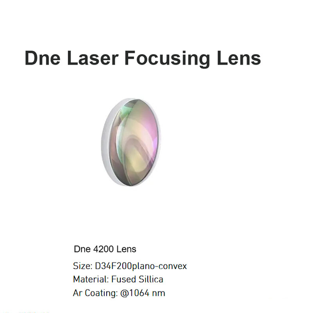 Lente de enfoque láser Dne D34 F200 Plano-convexo 