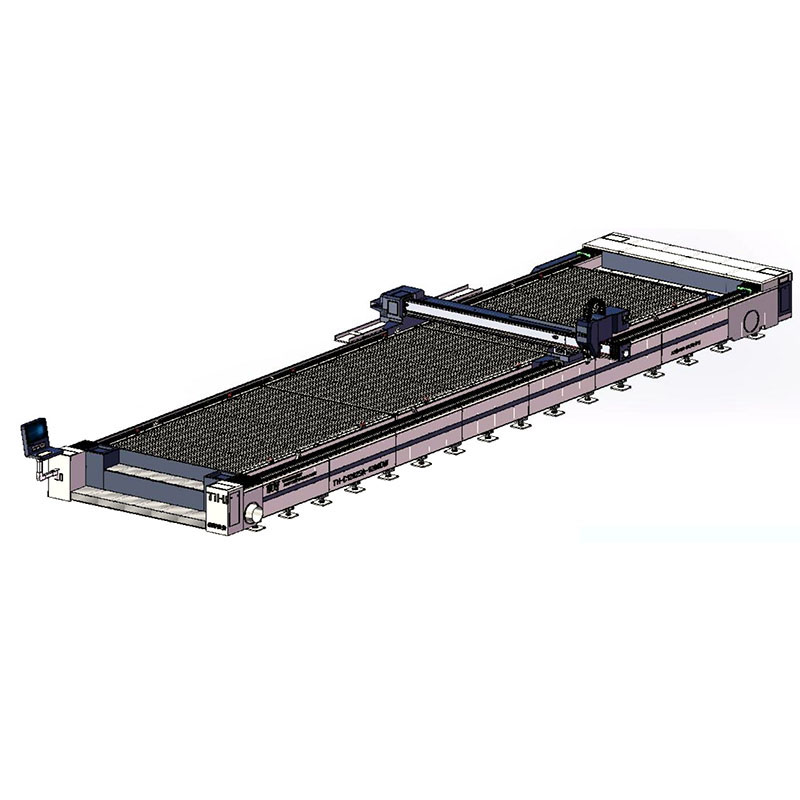 Máquina de corte por láser de riel de tierra de tipo abierto de gran formato TH-C12025A